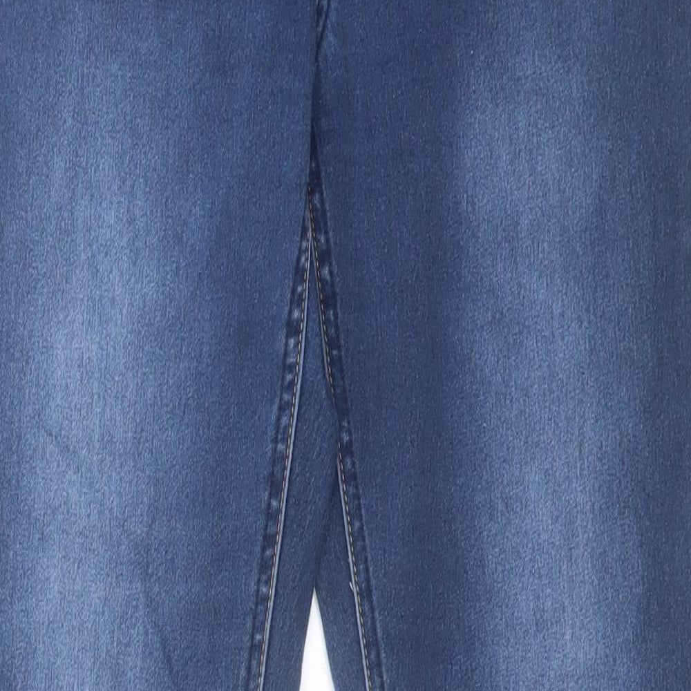 FRANSA Womens Blue Cotton Skinny Jeans Size 8 L32 in Regular Button