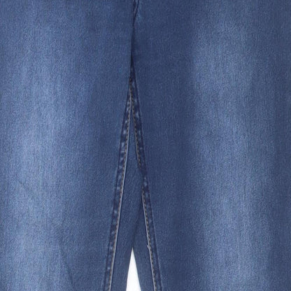 FRANSA Womens Blue Cotton Skinny Jeans Size 8 L32 in Regular Button