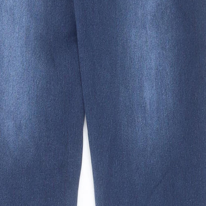 FRANSA Womens Blue Cotton Skinny Jeans Size 8 L32 in Regular Button