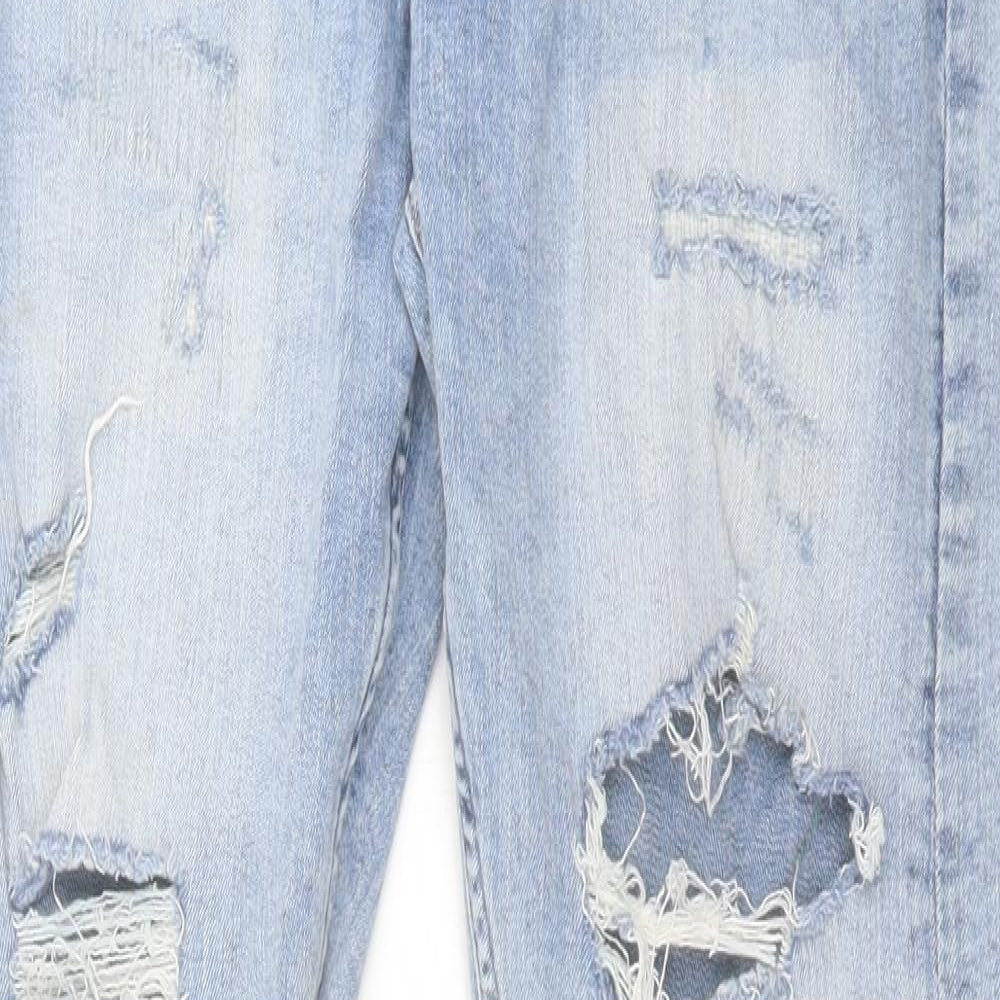 H&M Mens Blue Cotton Skinny Jeans Size 32 in L31 in Regular Button