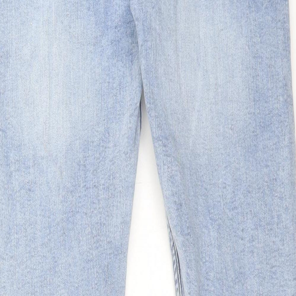 H&M Mens Blue Cotton Skinny Jeans Size 32 in L31 in Regular Button