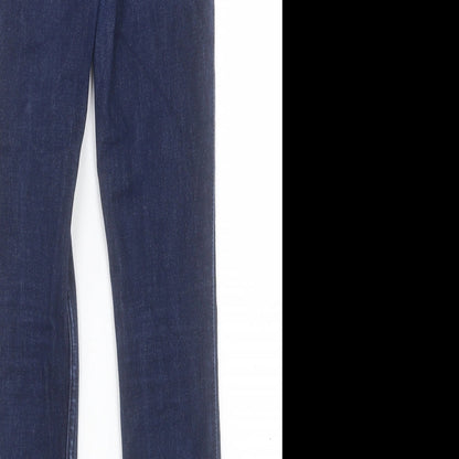 Hollister Womens Blue Cotton Skinny Jeans Size 25 in L30 in Regular Button