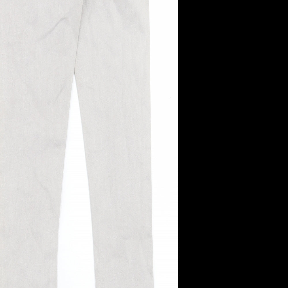 Denim & Co. Womens Grey Cotton Skinny Jeans Size 12 L29 in Regular Button