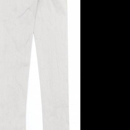 Denim & Co. Womens Grey Cotton Skinny Jeans Size 12 L29 in Regular Button