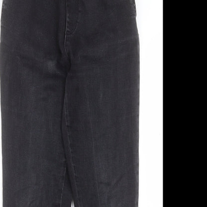 George Womens Black Cotton Tapered Jeans Size 8 L26 in Regular