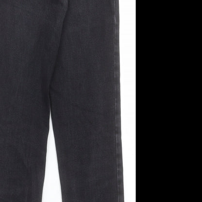 George Womens Black Cotton Tapered Jeans Size 8 L26 in Regular