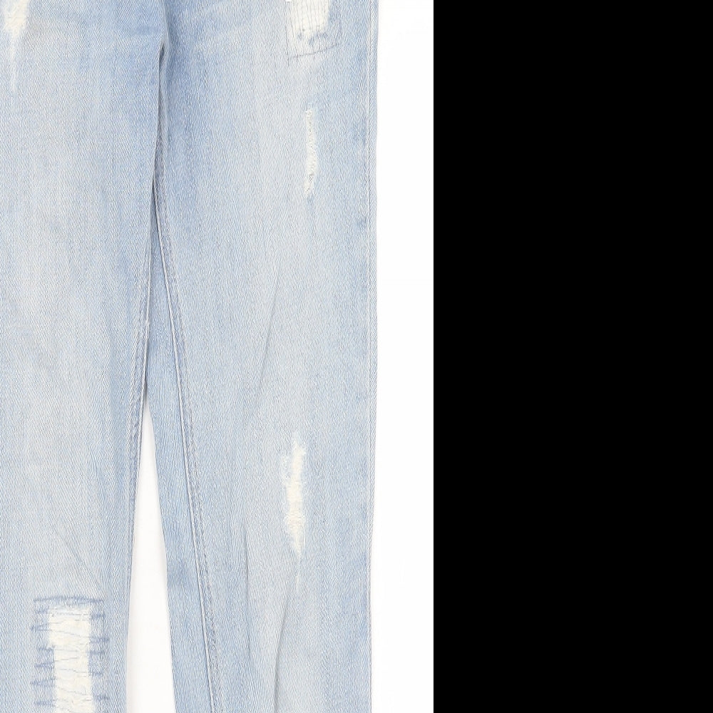 NEXT Womens Blue Cotton Skinny Jeans Size 6 L29 in Relaxed Button