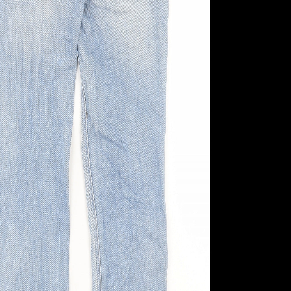 NEXT Womens Blue Cotton Skinny Jeans Size 6 L29 in Relaxed Button