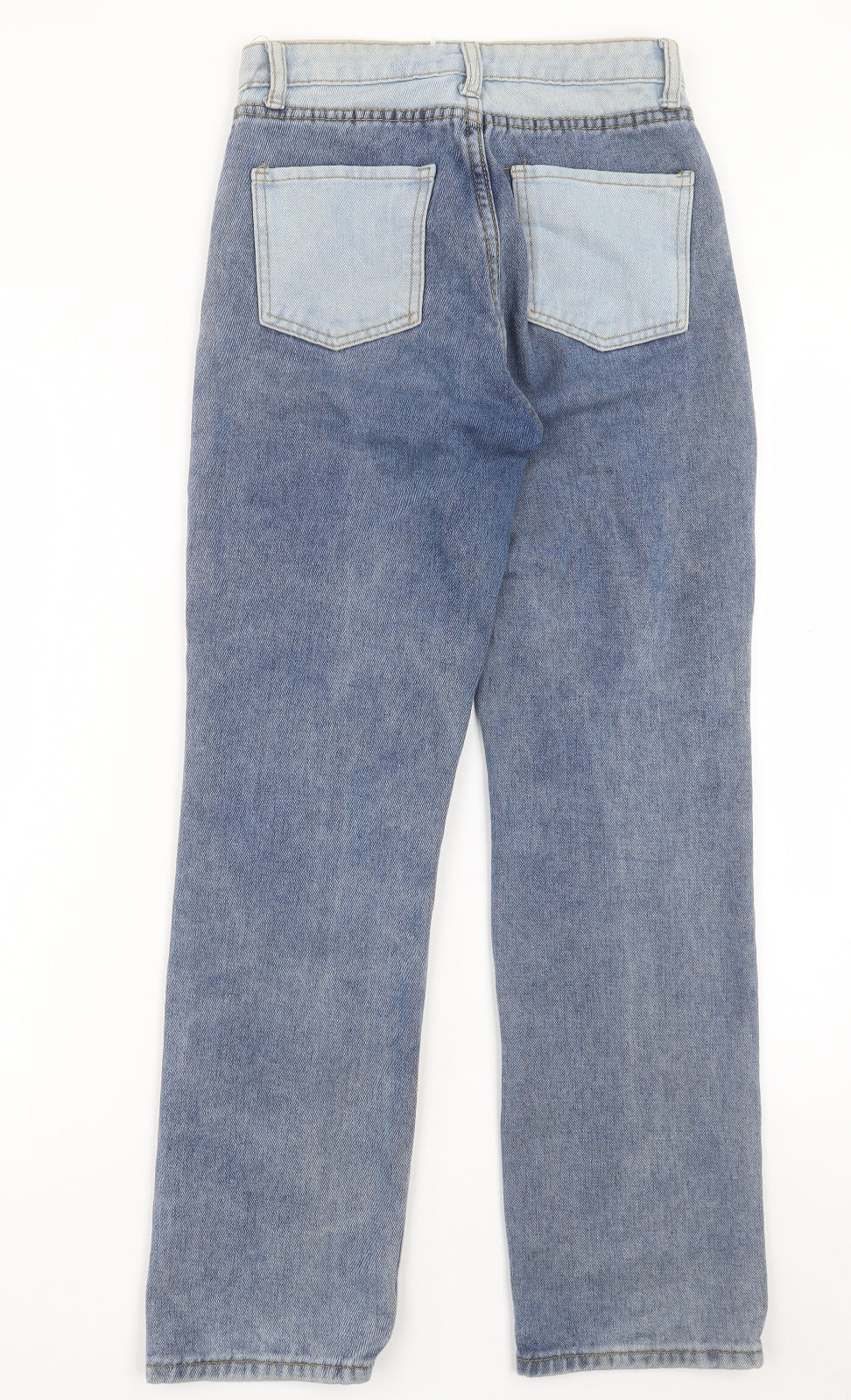 Womens UK Size S Preworn Regular Fit Straight Blue Jeans