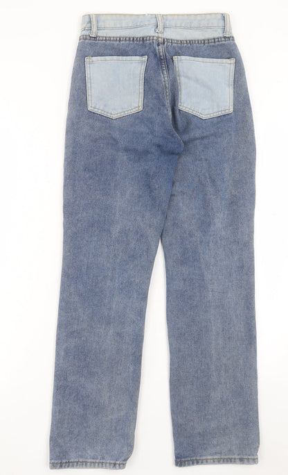Womens UK Size S Preworn Regular Fit Straight Blue Jeans