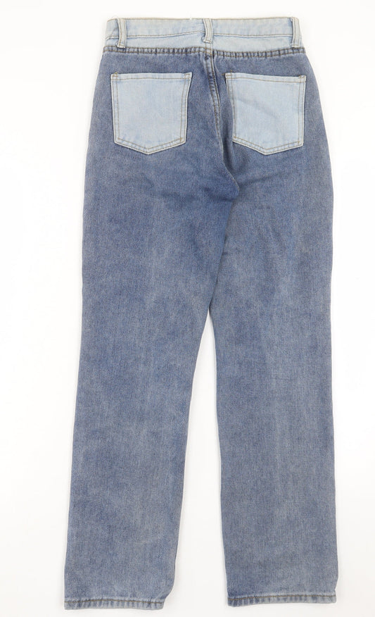 Womens UK Size S Preworn Regular Fit Straight Blue Jeans