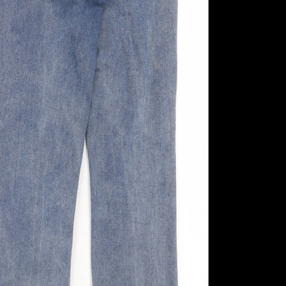 Womens UK Size S Preworn Regular Fit Straight Blue Jeans