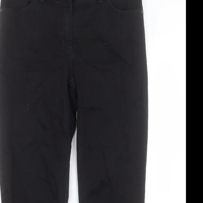 Gerry Weber Womens Black Cotton Straight Jeans Size 32 in L26 in Regular Button