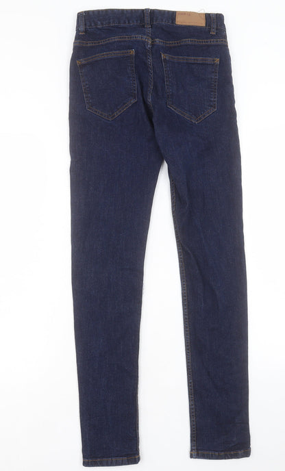 Denim & Co. Mens Blue Cotton Skinny Jeans Size 28 in L32 in Regular Button