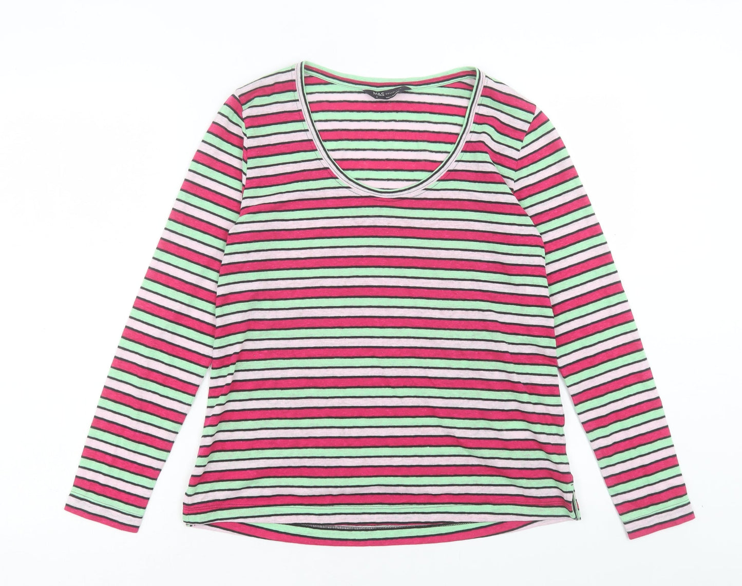 Womens UK Size 6 Marks and Spencer Pink Basic T-Shirt