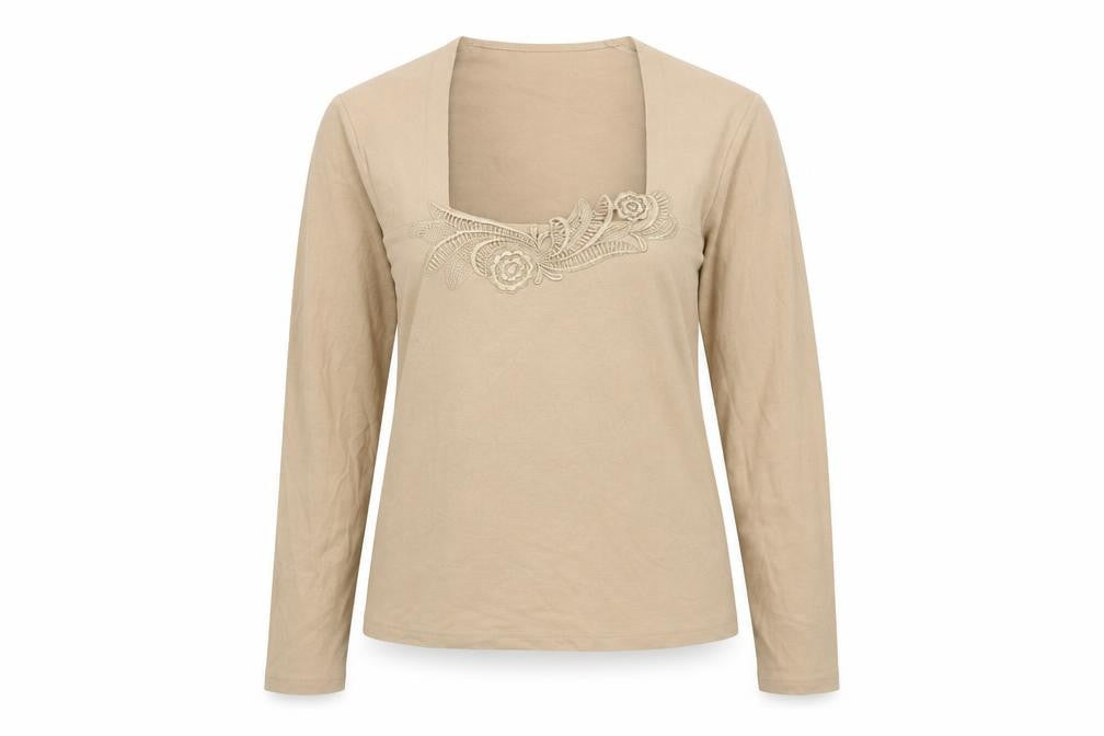 Womens UK Size 12 Marks and Spencer Beige Jersey T-Shirt