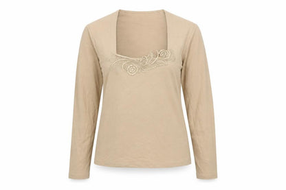 Womens UK Size 12 Marks and Spencer Beige Jersey T-Shirt