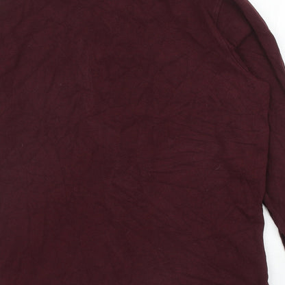 Industrialize Mens Purple Polyester Polo Size L Collared Button