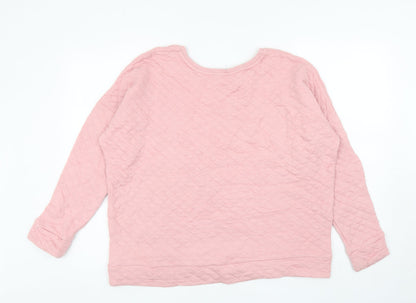 Peacocks Womens Pink Cotton Pullover Sweatshirt Size L Pullover