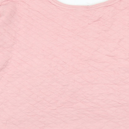 Peacocks Womens Pink Cotton Pullover Sweatshirt Size L Pullover