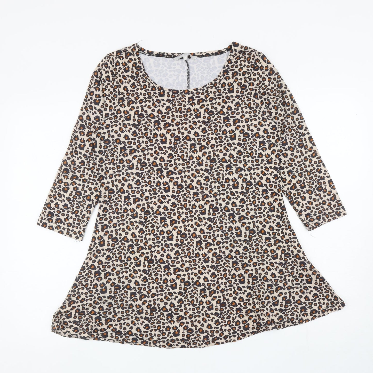 Womens UK Size 10 Pebble Bay Brown Tunic T-Shirt