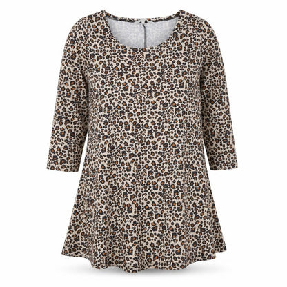 Womens UK Size 10 Pebble Bay Brown Tunic T-Shirt