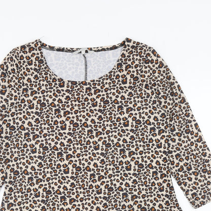 Womens UK Size 10 Pebble Bay Brown Tunic T-Shirt