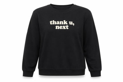 Primark Womens Black Cotton Pullover Sweatshirt Size L Pullover - Thank U, Next