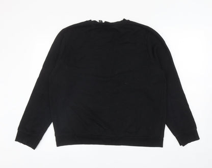 Primark Womens Black Cotton Pullover Sweatshirt Size L Pullover - Thank U, Next