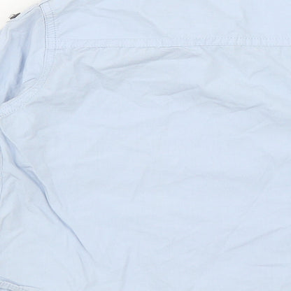 NEXT Boys Blue Cotton Basic Button-Up Size 3 Years Collared Button