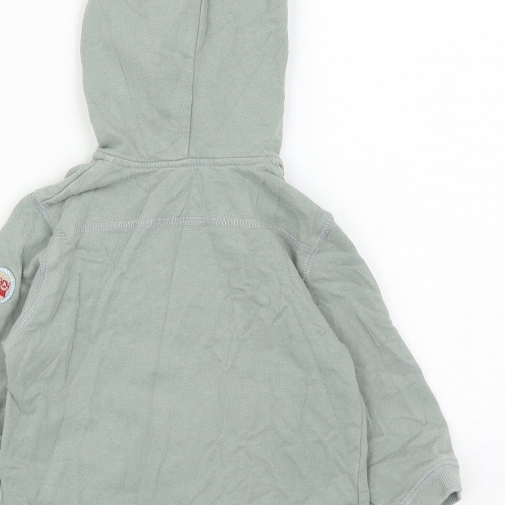 George Boys Green Cotton Full Zip Jumper Size 6-9 Months Zip