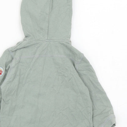 George Boys Green Cotton Full Zip Jumper Size 6-9 Months Zip