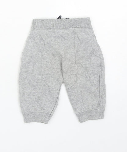Peacocks Baby Grey Polyester Jogger Trousers Size 3-6 Months Drawstring