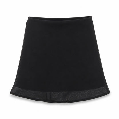 Adams Girls Black Polyester A-Line Skirt Size 6 Years Regular Pull On