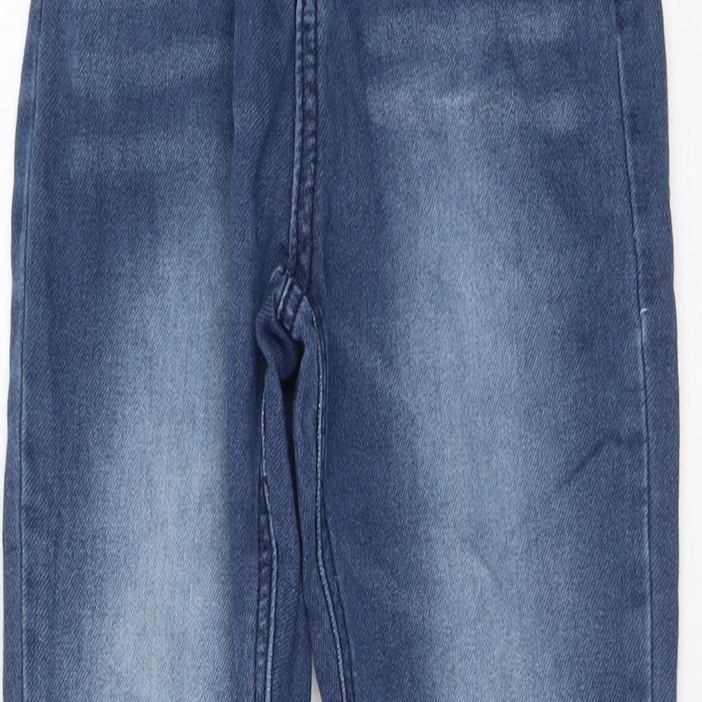Jack Greens Girls Blue Cotton Skinny Jeans Size 9-10 Years Regular Zip