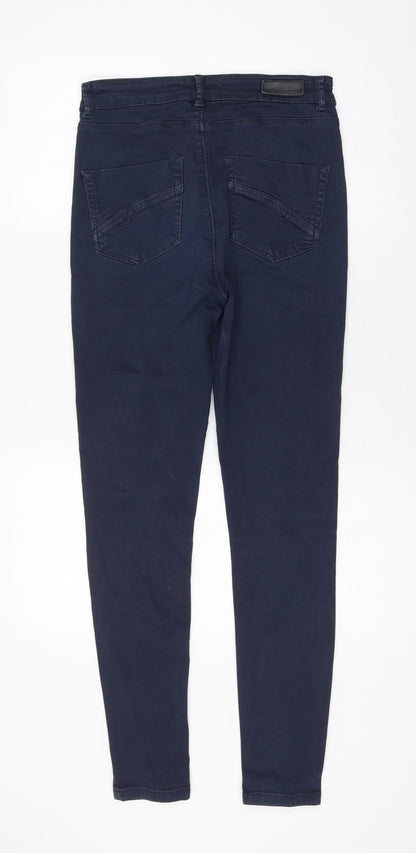 Maison De Nines Womens Blue Polyester Skinny Jeans Size 12 L30 in Regular Zip