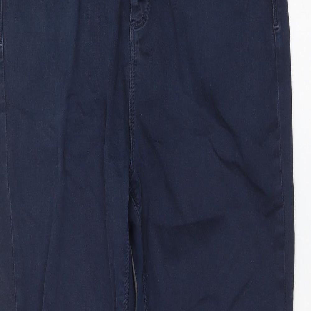 Maison De Nines Womens Blue Polyester Skinny Jeans Size 12 L30 in Regular Zip