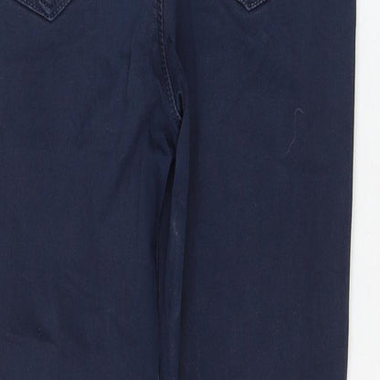 Maison De Nines Womens Blue Polyester Skinny Jeans Size 12 L30 in Regular Zip