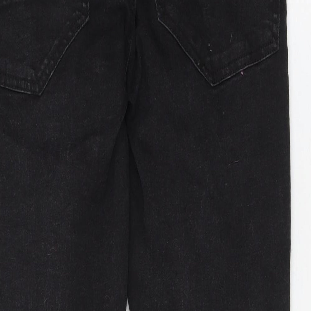 Brave Soul Womens Black Cotton Skinny Jeans Size 30 in L27 in Regular Zip