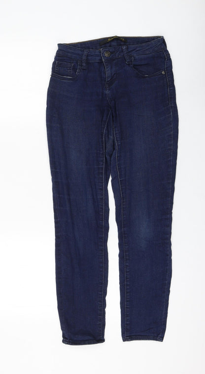 old na Womens Blue Cotton Skinny Jeans Size 6 L28 in Regular Zip