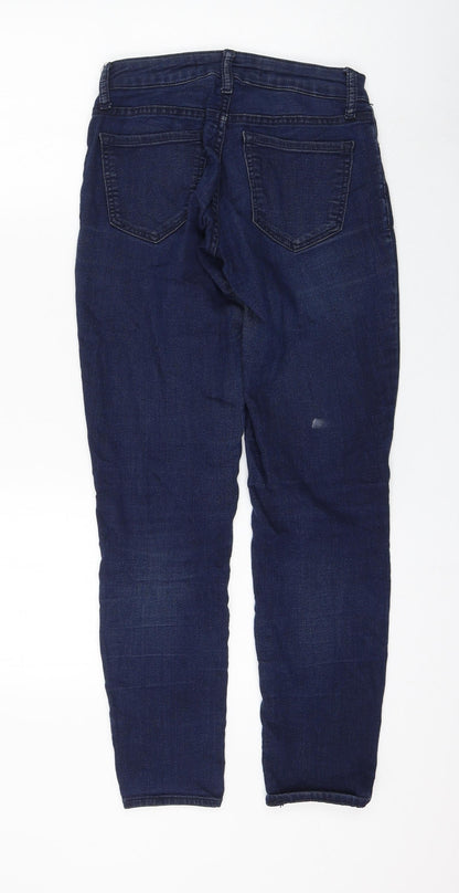 old na Womens Blue Cotton Skinny Jeans Size 6 L28 in Regular Zip