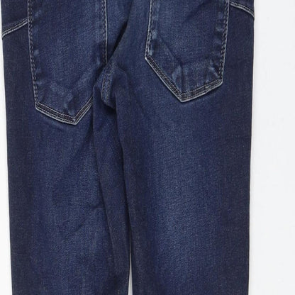 NEXT Womens Blue Polyester Skinny Jeans Size 8 L26 in Regular Zip