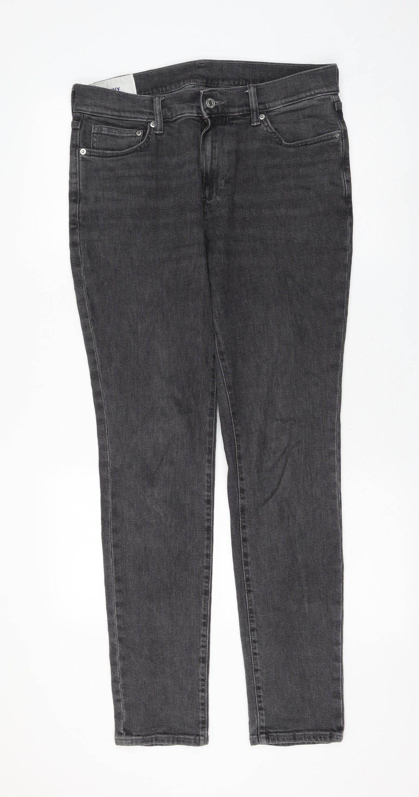 Womens UK Size 32 in H&M Regular Fit Straight Grey Jeans