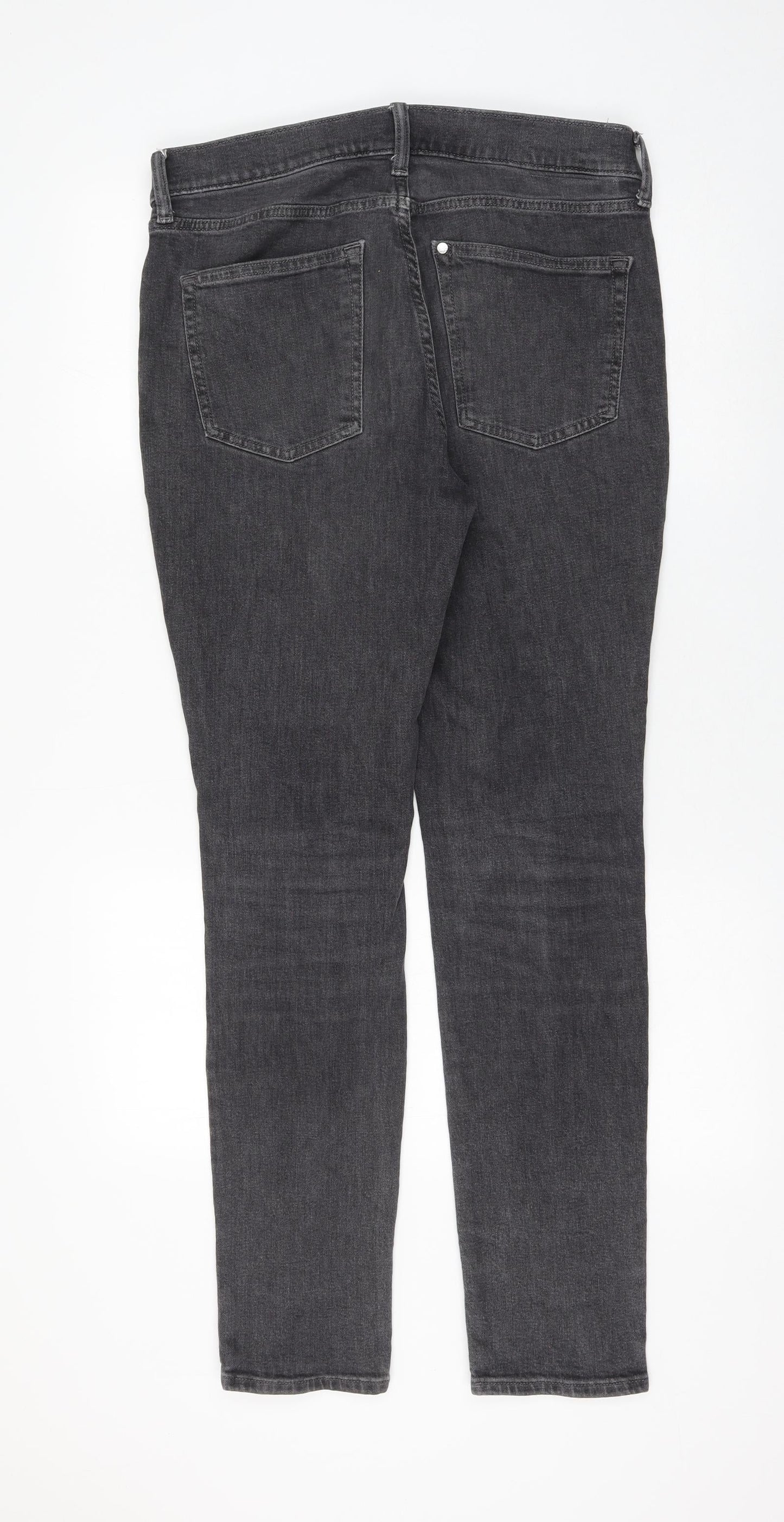 Womens UK Size 32 in H&M Regular Fit Straight Grey Jeans