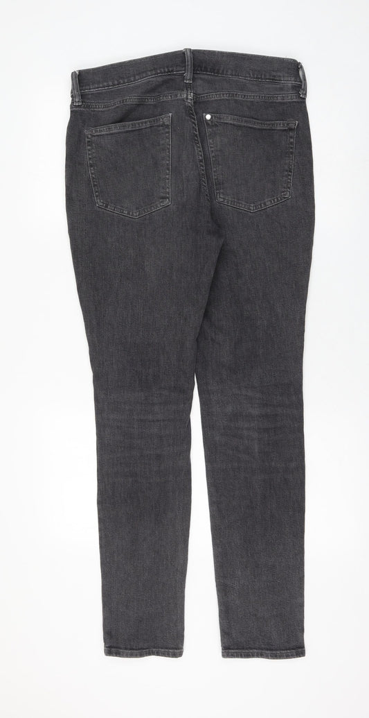 Womens UK Size 32 in H&M Regular Fit Straight Grey Jeans