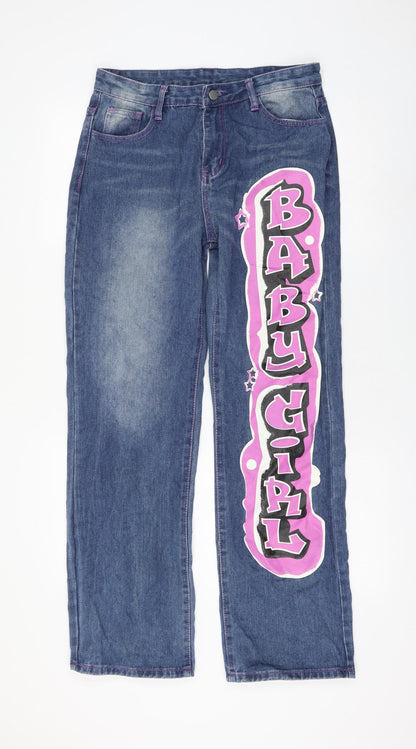 Womens UK Size 30 in Preworn Regular Fit Straight Blue Jeans