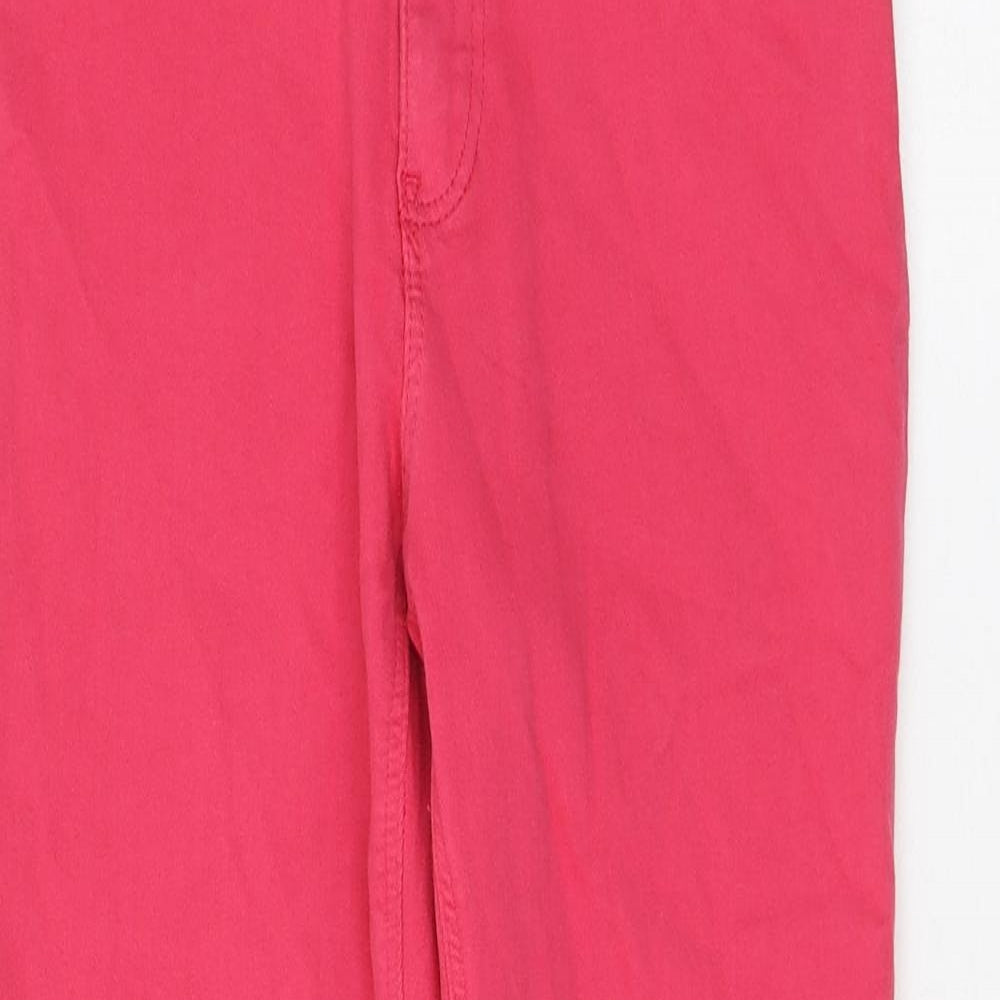 Dorothy Perkins Womens Pink Cotton Skinny Jeans Size 8 L25 in Regular Zip