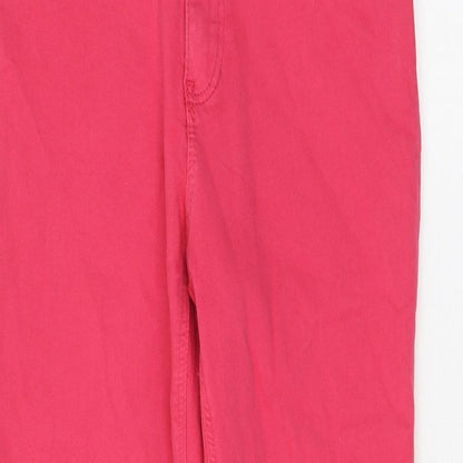 Dorothy Perkins Womens Pink Cotton Skinny Jeans Size 8 L25 in Regular Zip