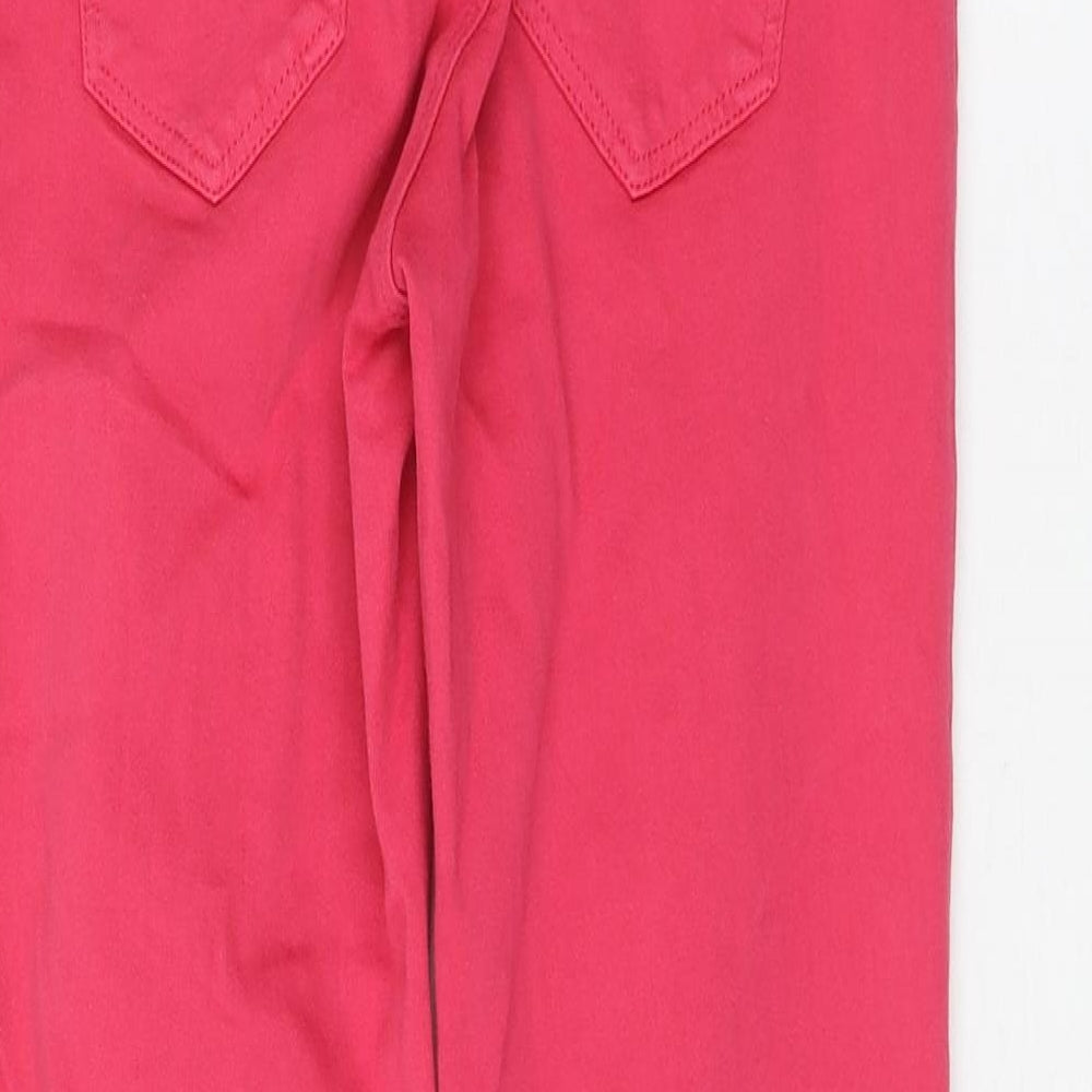 Dorothy Perkins Womens Pink Cotton Skinny Jeans Size 8 L25 in Regular Zip