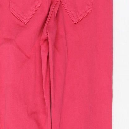 Dorothy Perkins Womens Pink Cotton Skinny Jeans Size 8 L25 in Regular Zip